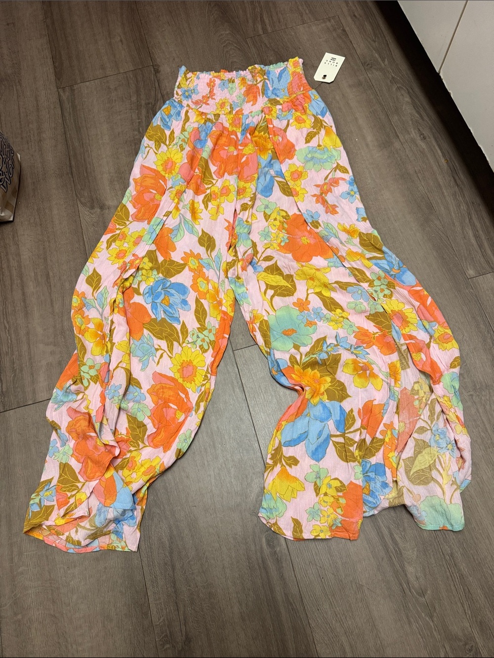 Bright Floral Harem Pants - Multicolor